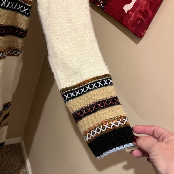 Janice Fair Isle Knit Striped Knee Length Cardigan Multicolors Women
One Size - Picture 6 of 7